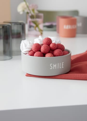 Design Letters Snack-Schale Ø12 cm - Smile-grey - Design Letters