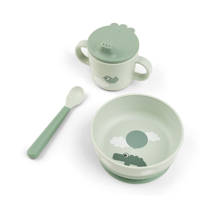 Happy Clouds foodie First Meal Servierset 3 Teile, Green Done by deer