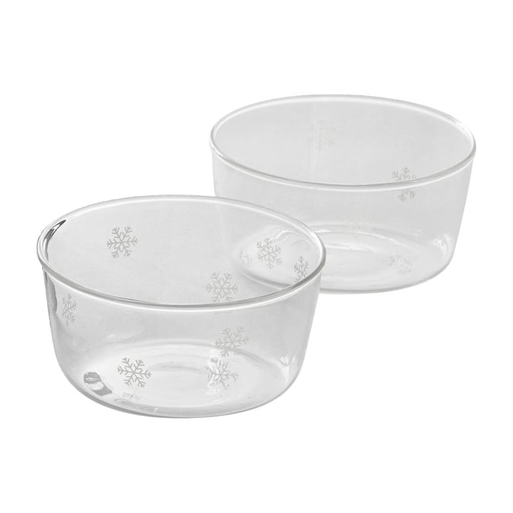 Schneeflocken Schüssel Ø 10 cm 2er-Pack, Glas Dorre