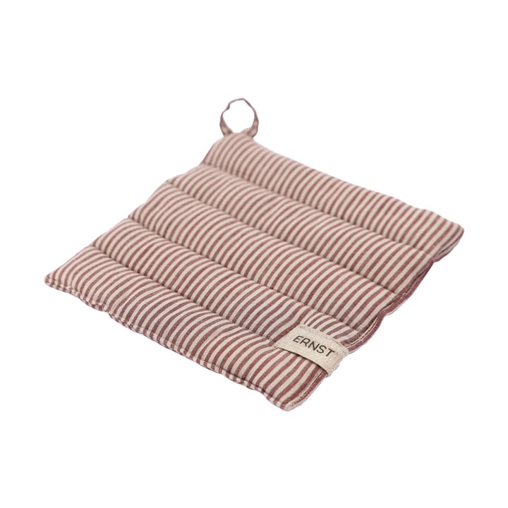 Ernst Topflappen gestreift 23x25 cm, Rot-beige ERNST