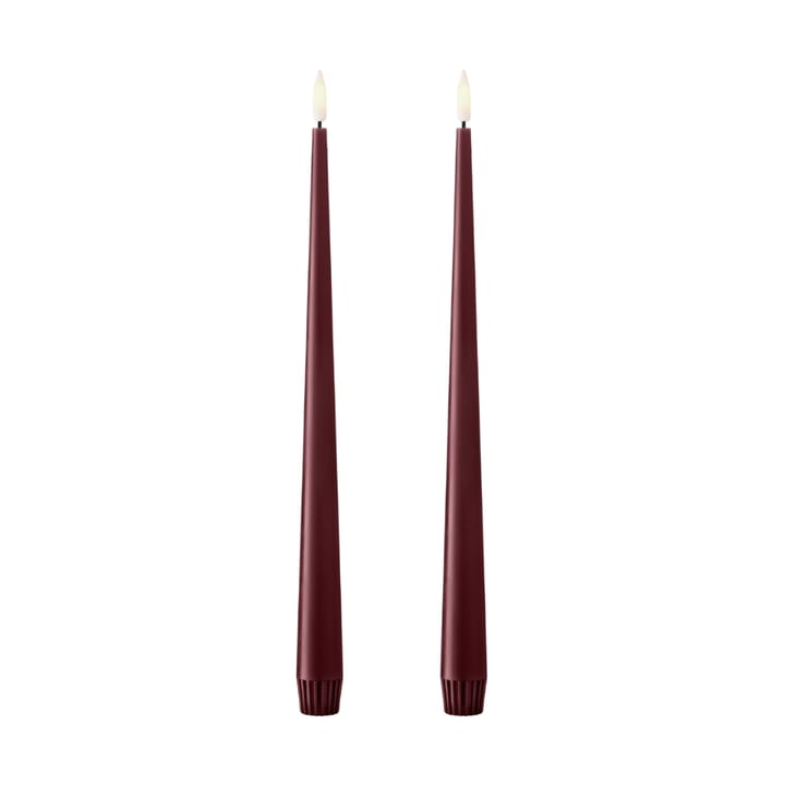 ester & erik Stabkerze LED 30 cm 2er Pack, 44/2 Deep Wine ester & erik