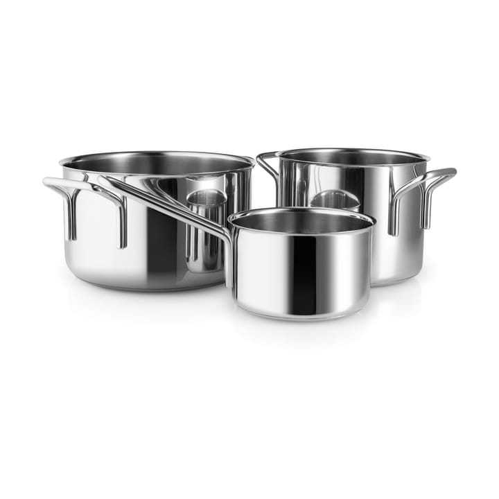 Eva Trio Stainless Steel Topfset 3 Teile, Edelstahl Eva Solo