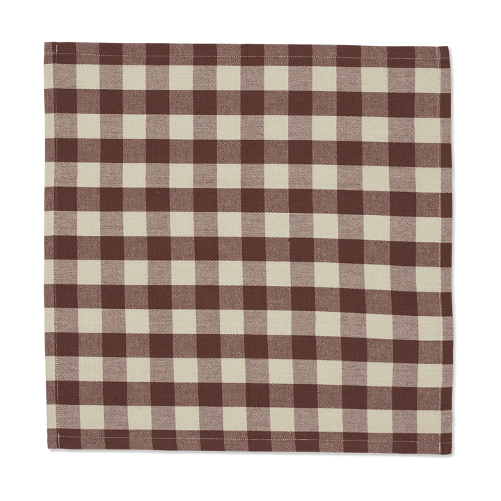 Bothy Check Baumwollservietten 40x40 cm 4er Pack, Cinnamon-grey green ferm LIVING