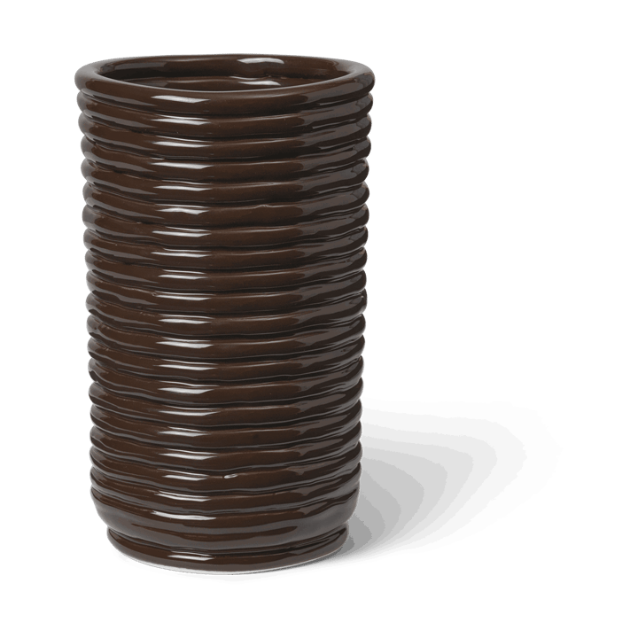 Corduroy Vase 21 cm, Carob Brown ferm LIVING