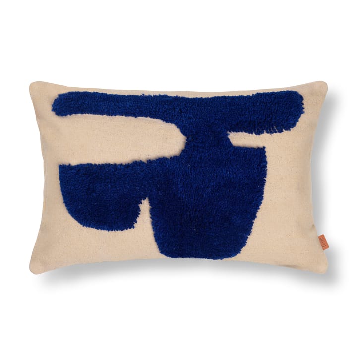 Lay rechteckiges Kissen 40 x 60cm, Sand / Bright Blue ferm LIVING