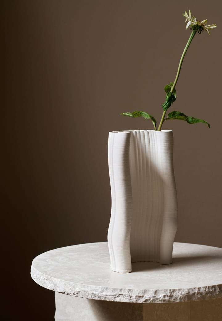 Moire Vase 19 x 30cm, Off-white ferm LIVING