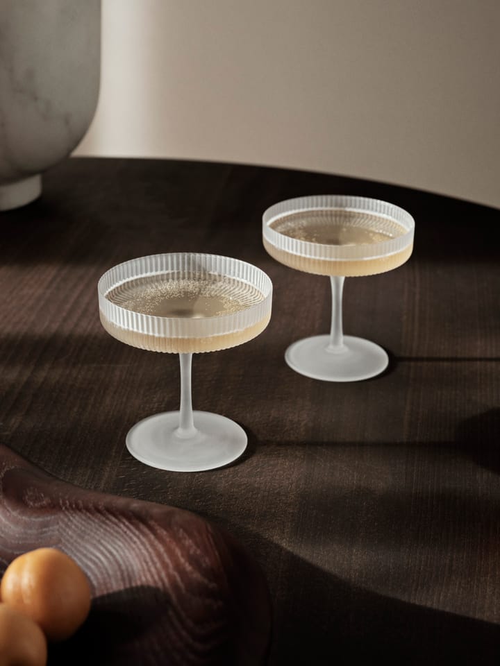 Ripple Champagnerglas 2er Pack, Frosted ferm LIVING