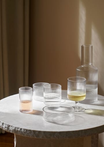 Ripple Glas niedrig 4er Pack - Clear - ferm LIVING