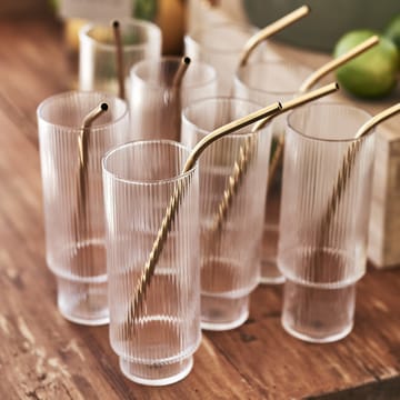 Ripple Longdrink-Glas 4er Pack - Klar - ferm LIVING