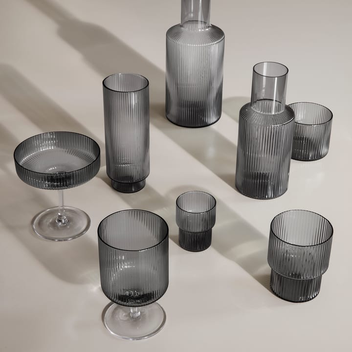 Ripple Longdrink-Glas 4er Pack, Smoked grey ferm LIVING