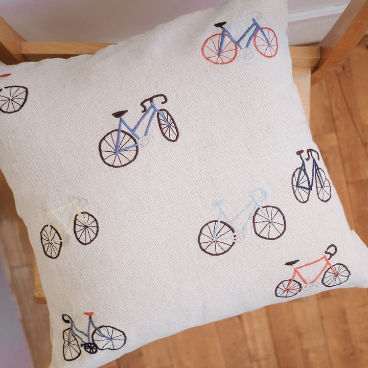 Bicycles Kissenbezug 48 x 48cm, Beige Fine Little Day