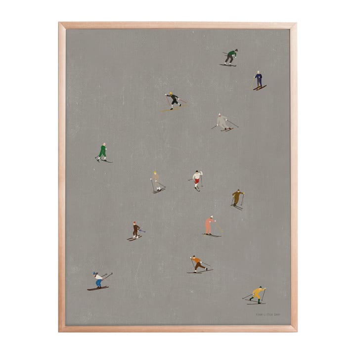 Skiers Poster 40 x 50cm, Grau Fine Little Day