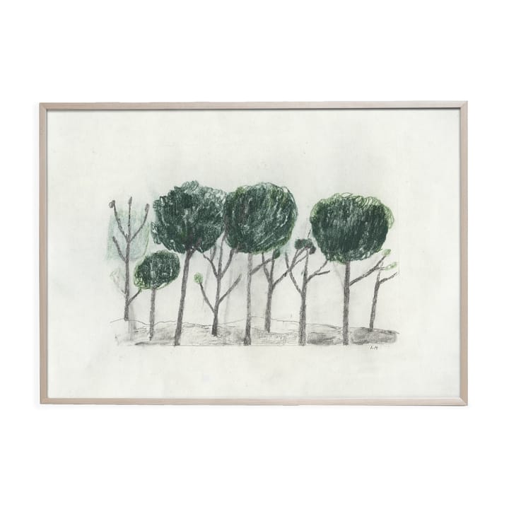 Trees Poster 50 x 70cm, Schwarz- off white Fine Little Day