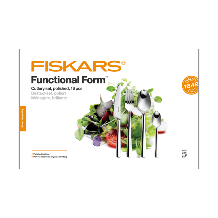 Functional Form Besteckset glänzend, 16 Teile Fiskars