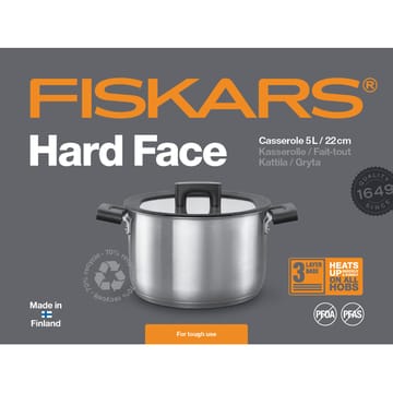 Hard Face Steel Topf mit Deckel - 5 L - Fiskars