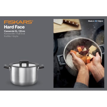 Hard Face Steel Topf mit Deckel - 5 L - Fiskars