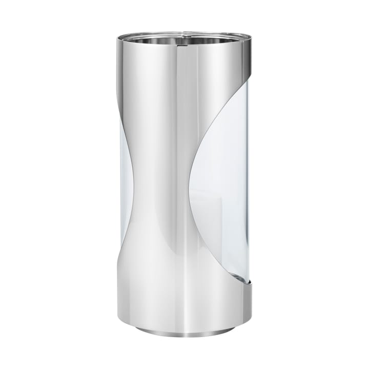 Chrome contours hurricane Windlicht 22 cm, Edelstahl Georg Jensen