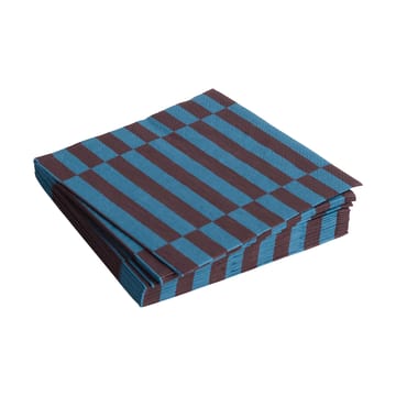 Pattern Lunch Stripe Serviette 33x33 cm 20er Pack - Anthracite-bordeaux pillar - HAY