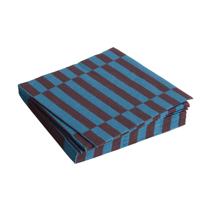 Pattern Lunch Stripe Serviette 33x33 cm 20er Pack, Anthracite-bordeaux pillar HAY