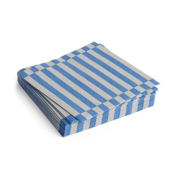 Pattern Lunch Stripe Serviette 33x33 cm 20er Pack - Grey-Blue Pillar - HAY