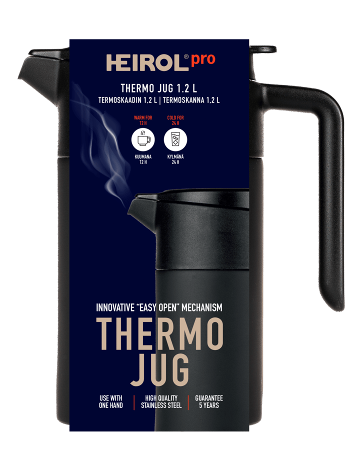 Heirol Thermoskanne 1,2 l, Schwarz Heirol