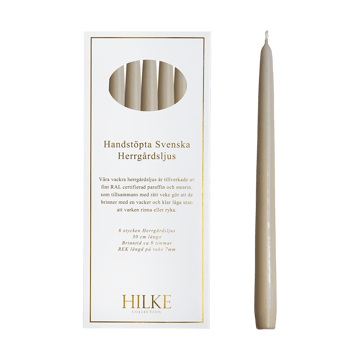 Herrenhauskerzen 30 cm 6er-Pack - Hellbeige - Hilke Collection