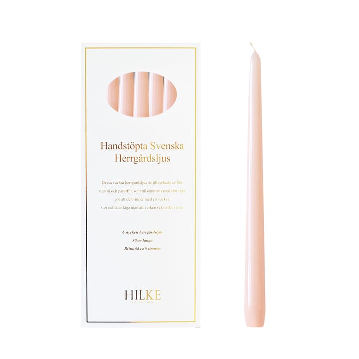 Herrenhauskerzen 30 cm 6er-Pack, Rosa Glanz Hilke Collection