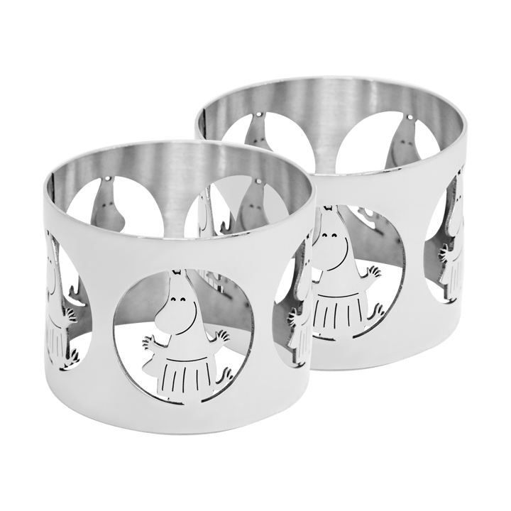 Hilke X Mumin Serviettenringe Moominmamma 2er-Pack - Vernickeltes Messing - Hilke Collection