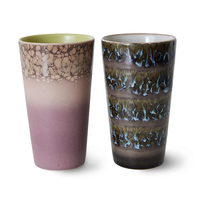 70's Lattebecher 28cl 2 Teile - Forest - HKliving