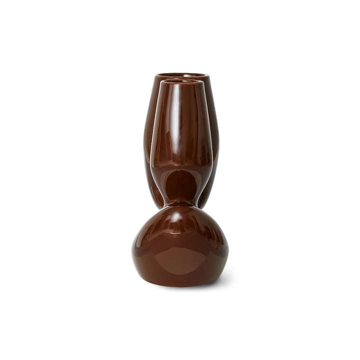 Ceramic organic Vase large 25cm, Espresso HKliving