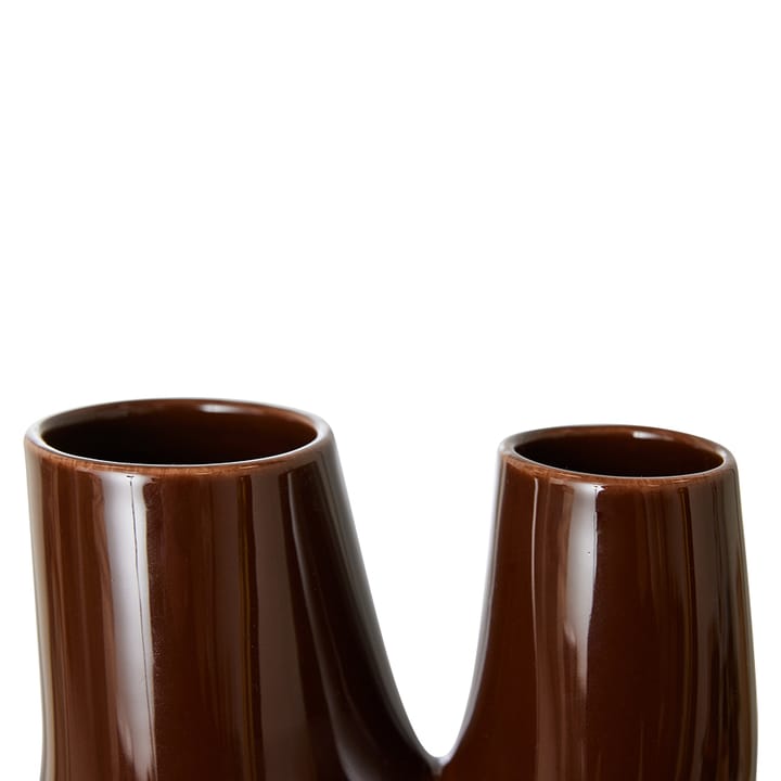 Ceramic organic Vase large 25cm, Espresso HKliving