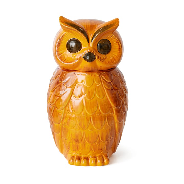 Keramik Owl Aufbewahrungsbehälter, Tangerine HKliving