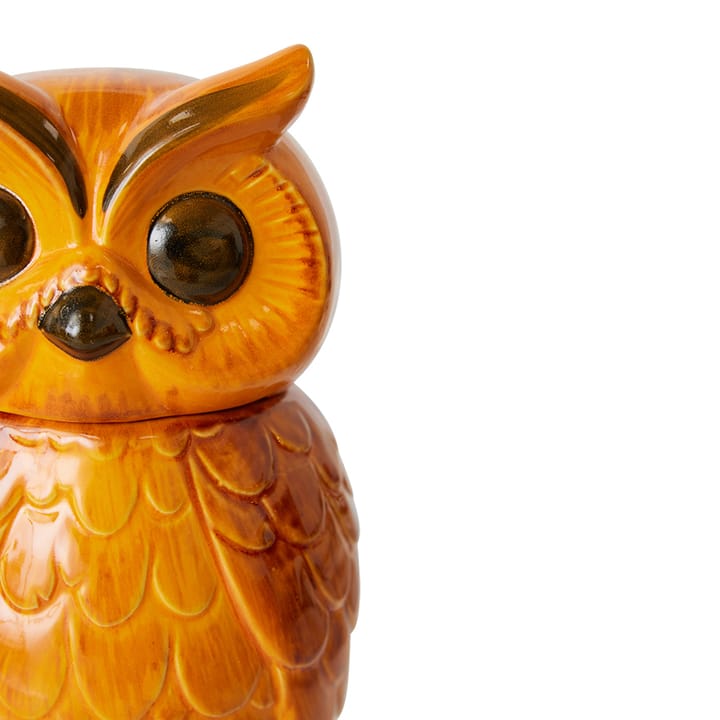 Keramik Owl Aufbewahrungsbehälter, Tangerine HKliving