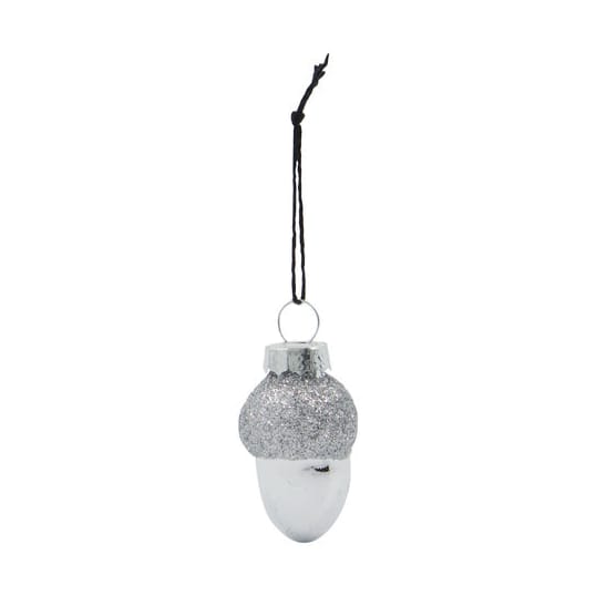 Glint Weihnachtsbaumanhänger 5,8cm 6er Pack, Silver House Doctor