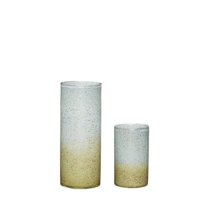 Shimmer Vase 2er-Pack - Blau-Glitter - Hübsch