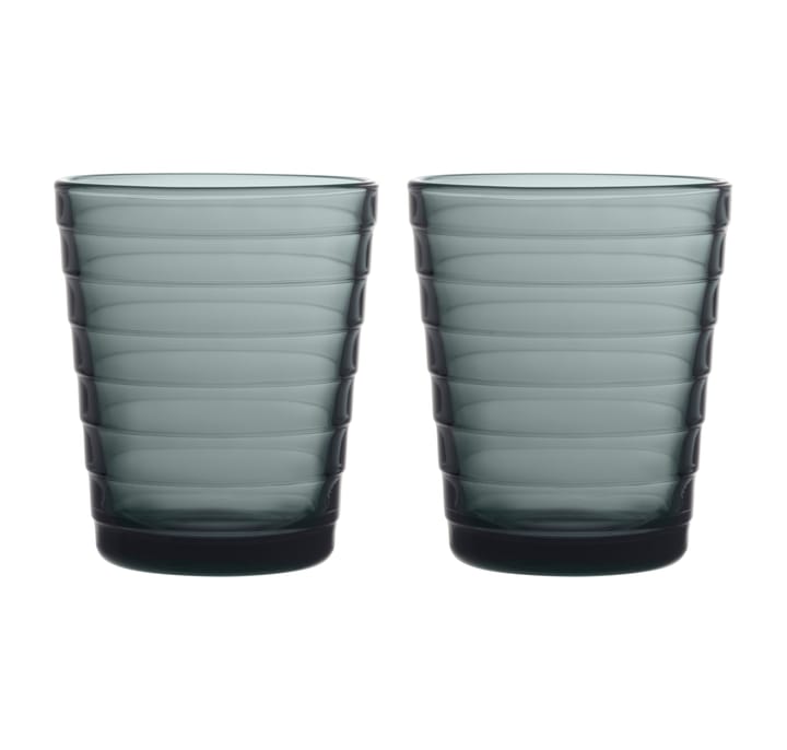 Aino Aalto Wasserglas 22cl im 2er Pack - Dunkelgrau - Iittala