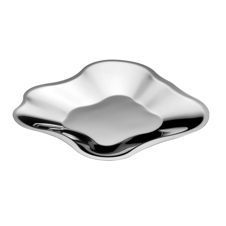 Alvar Aalto Edelstahl-Schale flach, Klein Iittala