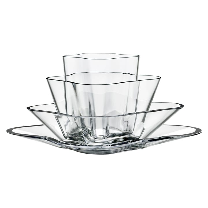 Alvar Aalto Vase Blume 4 Teile, Klar Iittala