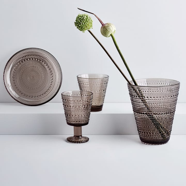 Kastehelmi Glas 2er Pack, Leinen Iittala