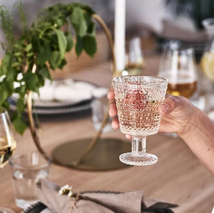 Kastehelmi Wasserglas auf Fuß 26cl 4er Pack, Klar Iittala