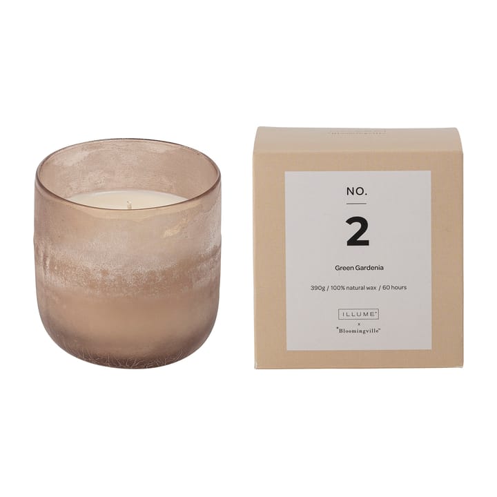 NO. 2 Green Gardenia Duftkerze - 390 g + Giftbox - Illume x Bloomingville