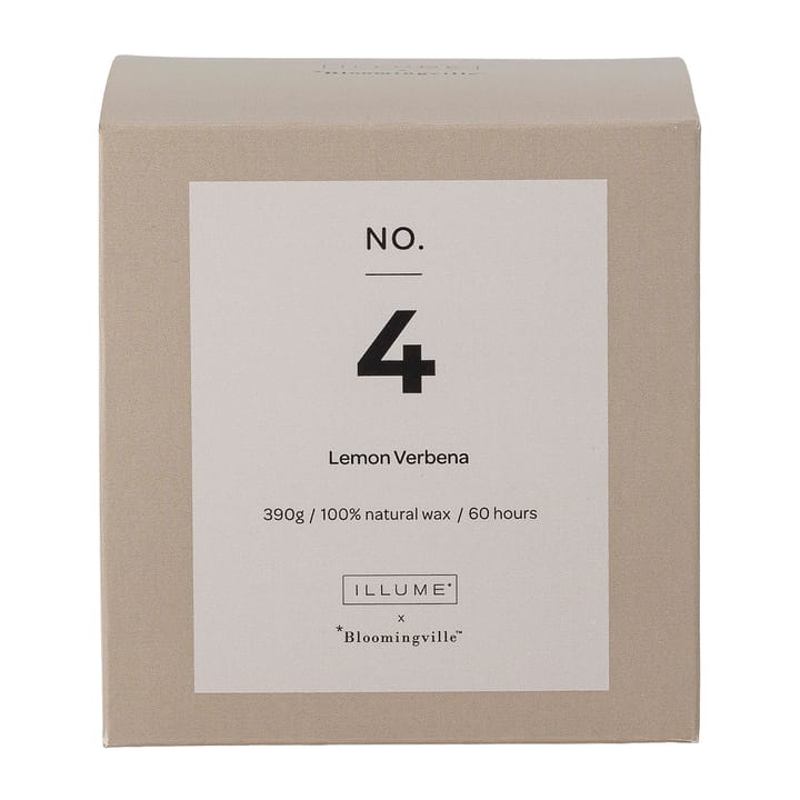 NO. 4 Lemon Verbena Duftkerze, 390 g + Giftbox Illume x Bloomingville