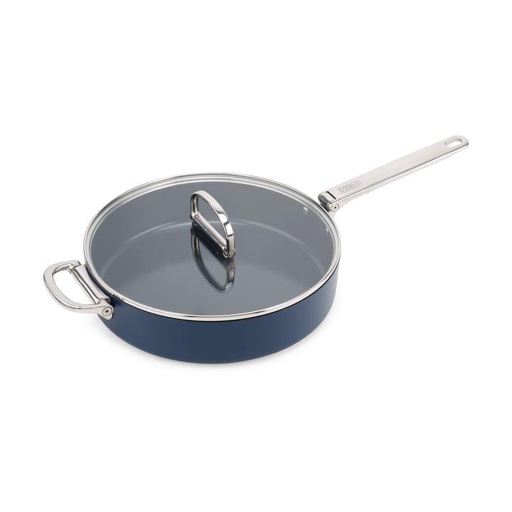 Space non-stick Kochtopf mit Deckel Ø28 cm - Blau - Joseph Joseph