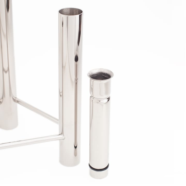 VISTA Vase und Kerzenhalter, Polished steel Kay Bojesen