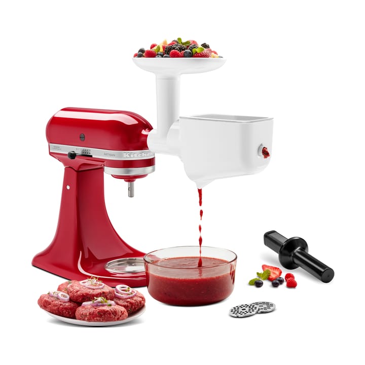 KitchenAid Fleischwolf und Passiersatz für Küchenmaschine, Weiß KitchenAid