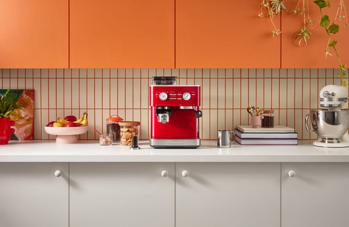 KitchenAid halbautomatische Espressomaschine mit Mühle, Candy apple KitchenAid