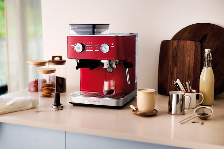 KitchenAid halbautomatische Espressomaschine mit Mühle, Candy apple KitchenAid