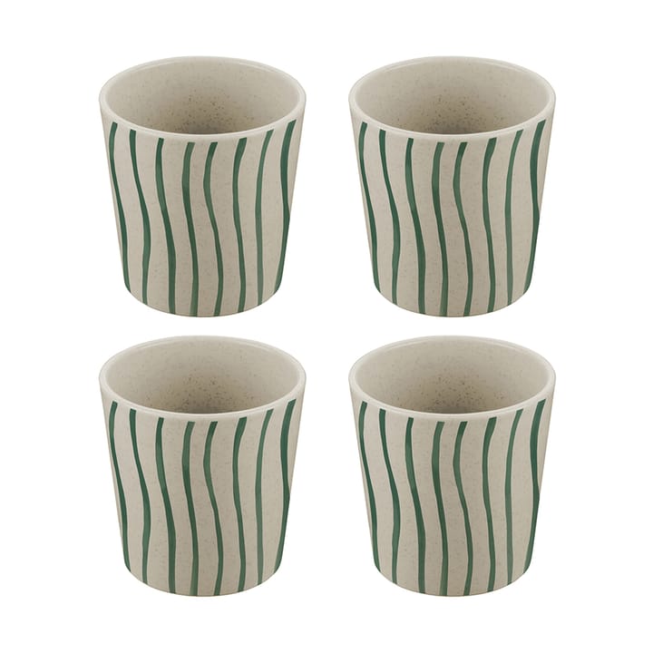 Connect Becher S 19 cl 4er Pack, Monstera stripes Koziol