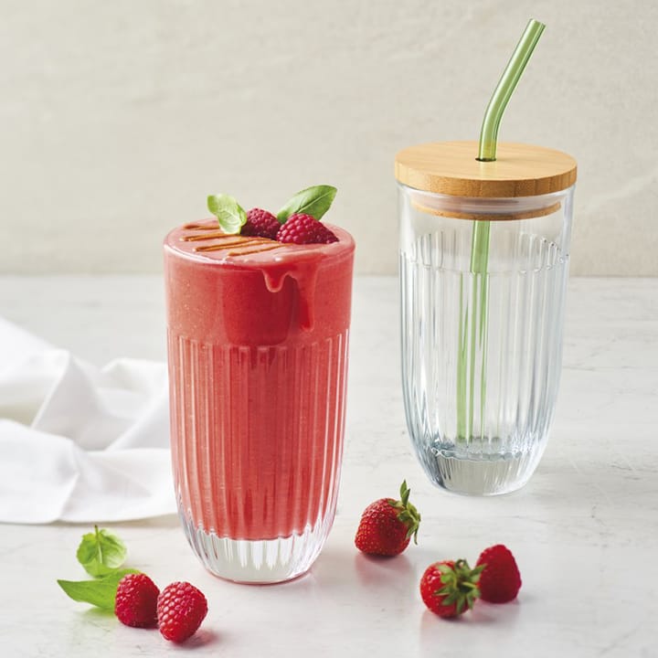 Ouessant Smoothieglas mit Deckel und Strohhalm 43 cl, Transparent La Rochère