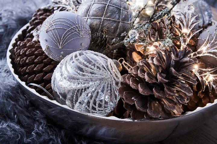 Norille Weihnachtskugel Ø11 cm, Dunkelgrau, Netz Lene Bjerre